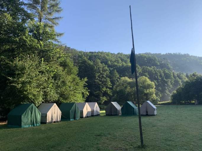 Letní tábor u řeky Jihlavy